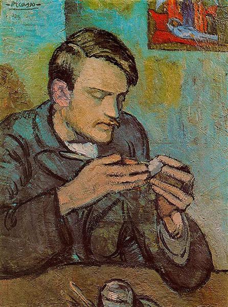 Pablo Picasso Painting Portrait Of Mateu Fernandez De Soto